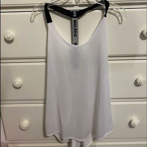 Nike Tank Top- white, racerback, logo on strap